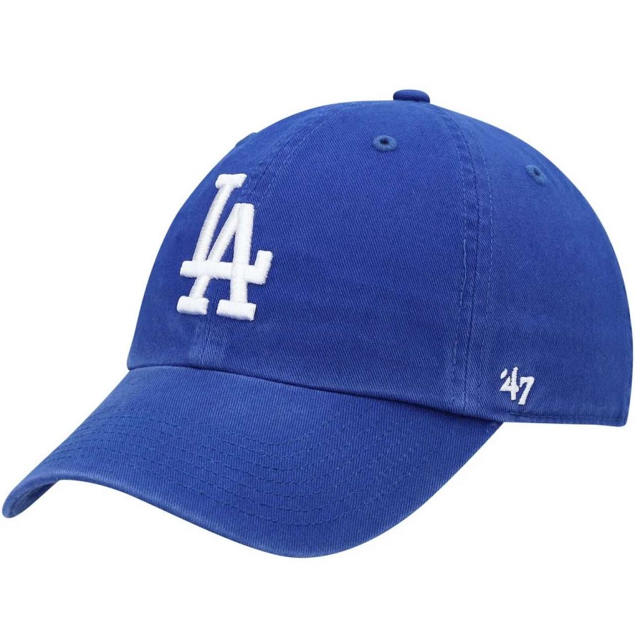 Los Angeles Dodgers Caps * | Youth Los Angeles Dodgers '47 Royal Team Logo Clean Up Adjustable Hat