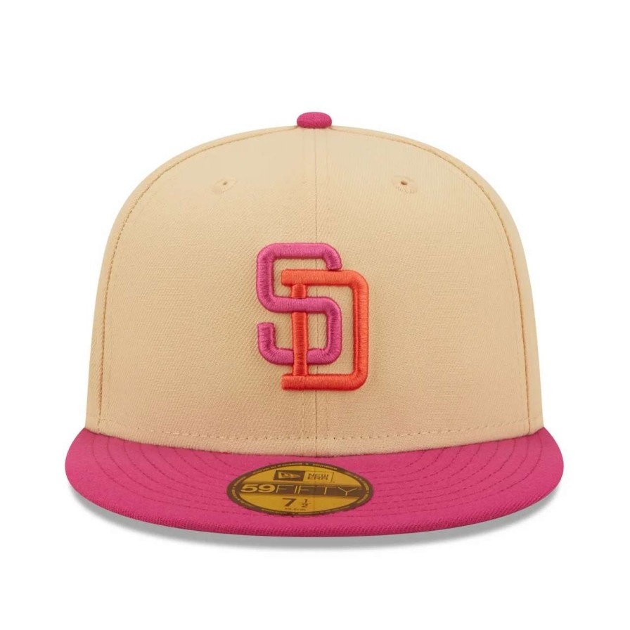 San Diego Padres Caps * | Men'S San Diego Padres New Era Orange/Pink 50Th Anniversary Mango Passion 59Fifty Fitted Hat