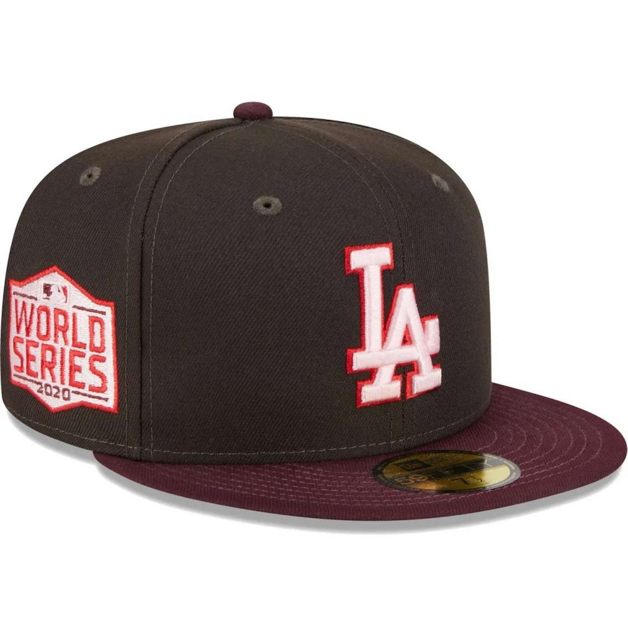 Los Angeles Dodgers Caps * | Men'S Los Angeles Dodgers New Era Brown/Maroon Chocolate Strawberry 59Fifty Fitted Hat