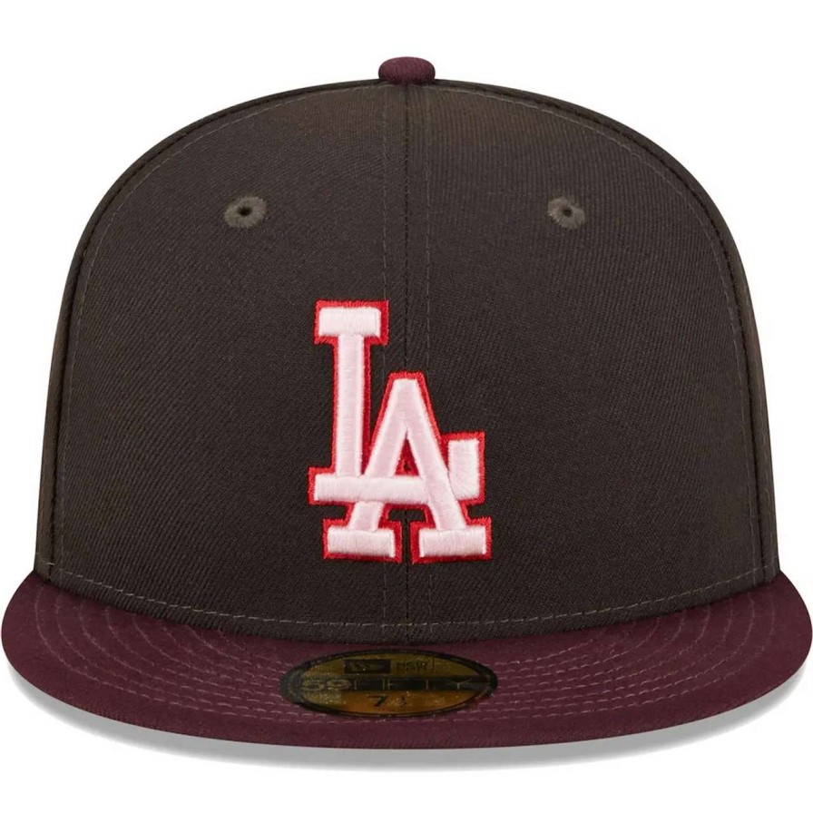 Los Angeles Dodgers Caps * | Men'S Los Angeles Dodgers New Era Brown/Maroon Chocolate Strawberry 59Fifty Fitted Hat