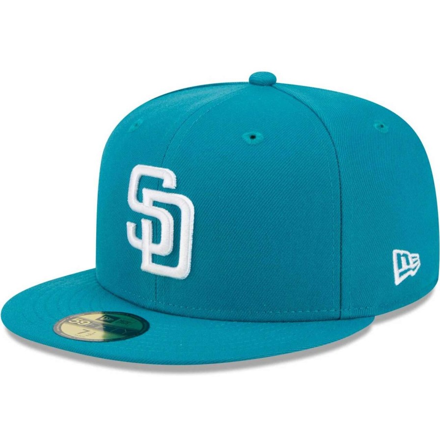 San Diego Padres Caps * | Men'S San Diego Padres New Era Turquoise 59Fifty Fitted Hat