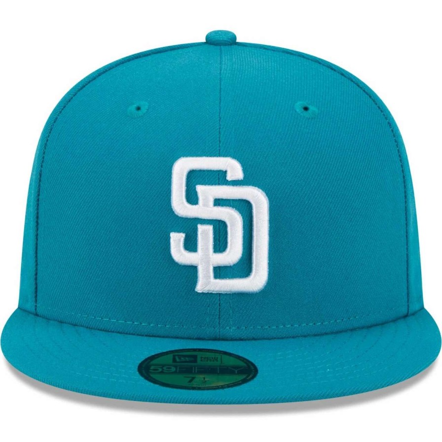 San Diego Padres Caps * | Men'S San Diego Padres New Era Turquoise 59Fifty Fitted Hat