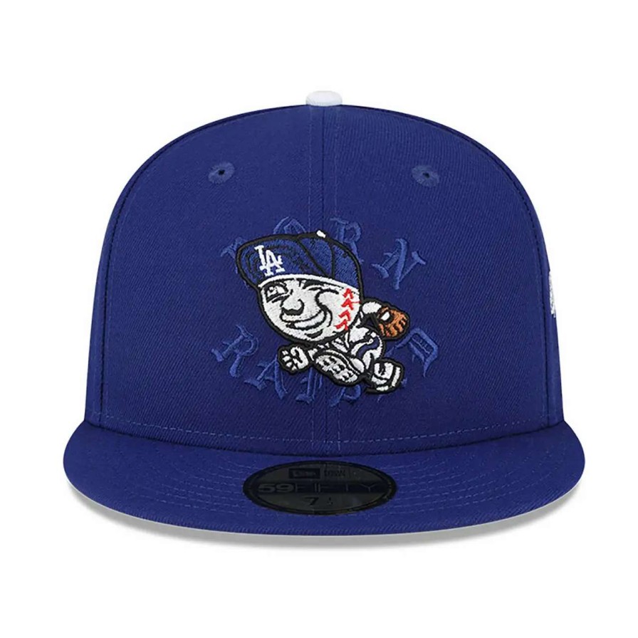 Los Angeles Dodgers Caps * | Men'S Los Angeles Dodgers New Era Born X Raised Royal Mr. Cartoon 59Fifty Fitted Hat