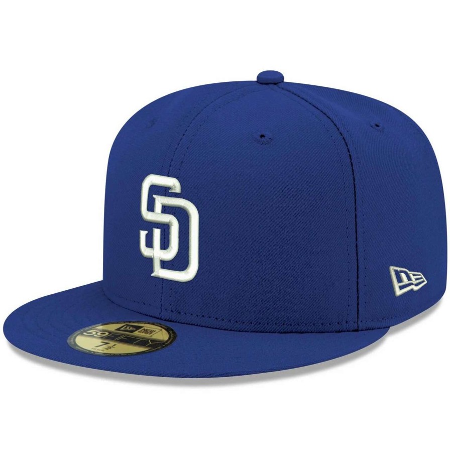 San Diego Padres Caps * | Men'S San Diego Padres New Era Royal White Logo 59Fifty Fitted Hat