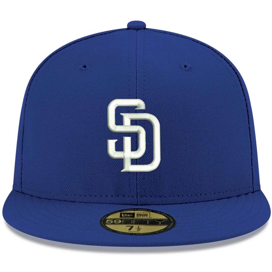 San Diego Padres Caps * | Men'S San Diego Padres New Era Royal White Logo 59Fifty Fitted Hat