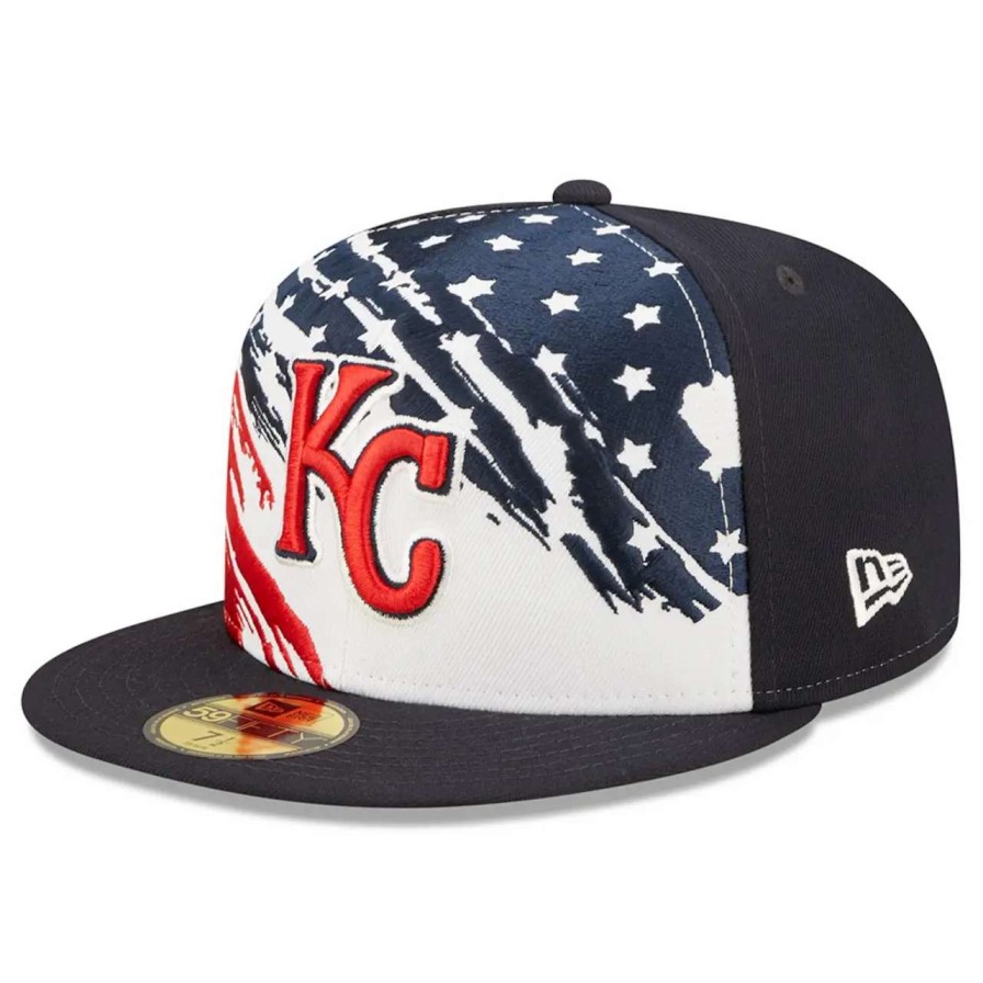 Kansas City Royals Caps * | Men'S Kansas City Royals New Era Navy 2022 4Th Of July On-Field 59Fifty Fitted Hat