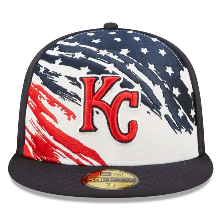 Kansas City Royals Caps * | Men'S Kansas City Royals New Era Navy 2022 4Th Of July On-Field 59Fifty Fitted Hat