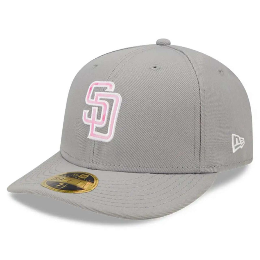 San Diego Padres Caps * | Men'S San Diego Padres New Era Gray 2022 Mother'S Day On-Field Low Profile 59Fifty Fitted Hat