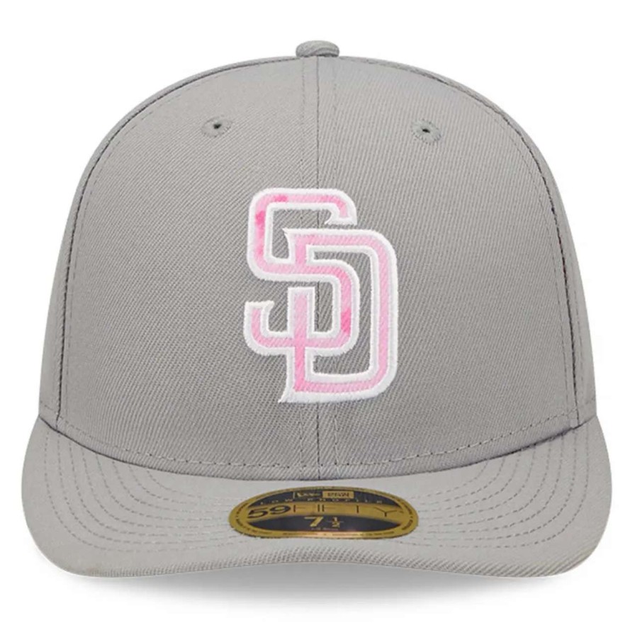 San Diego Padres Caps * | Men'S San Diego Padres New Era Gray 2022 Mother'S Day On-Field Low Profile 59Fifty Fitted Hat