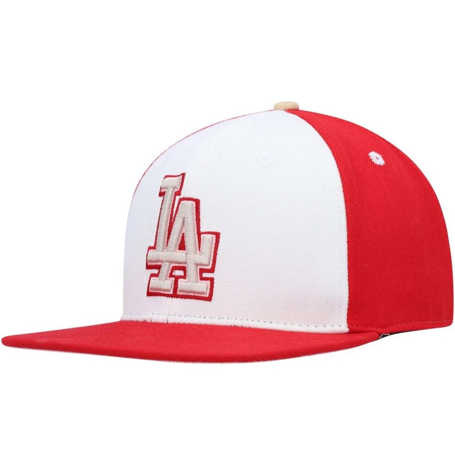 Los Angeles Dodgers Caps * | Men'S Los Angeles Dodgers Pro Standard White/Red Strawberry Ice Cream Drip Snapback Hat