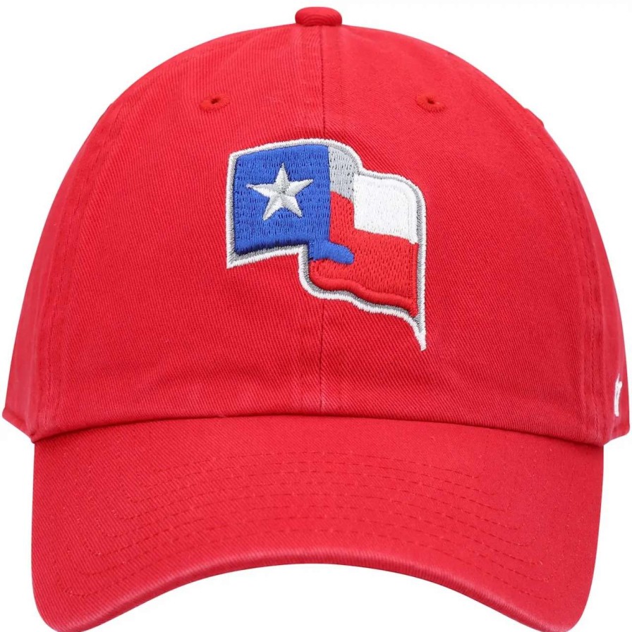 Texas Rangers Caps * | Men'S Texas Rangers '47 Red Clean Up Team Adjustable Hat