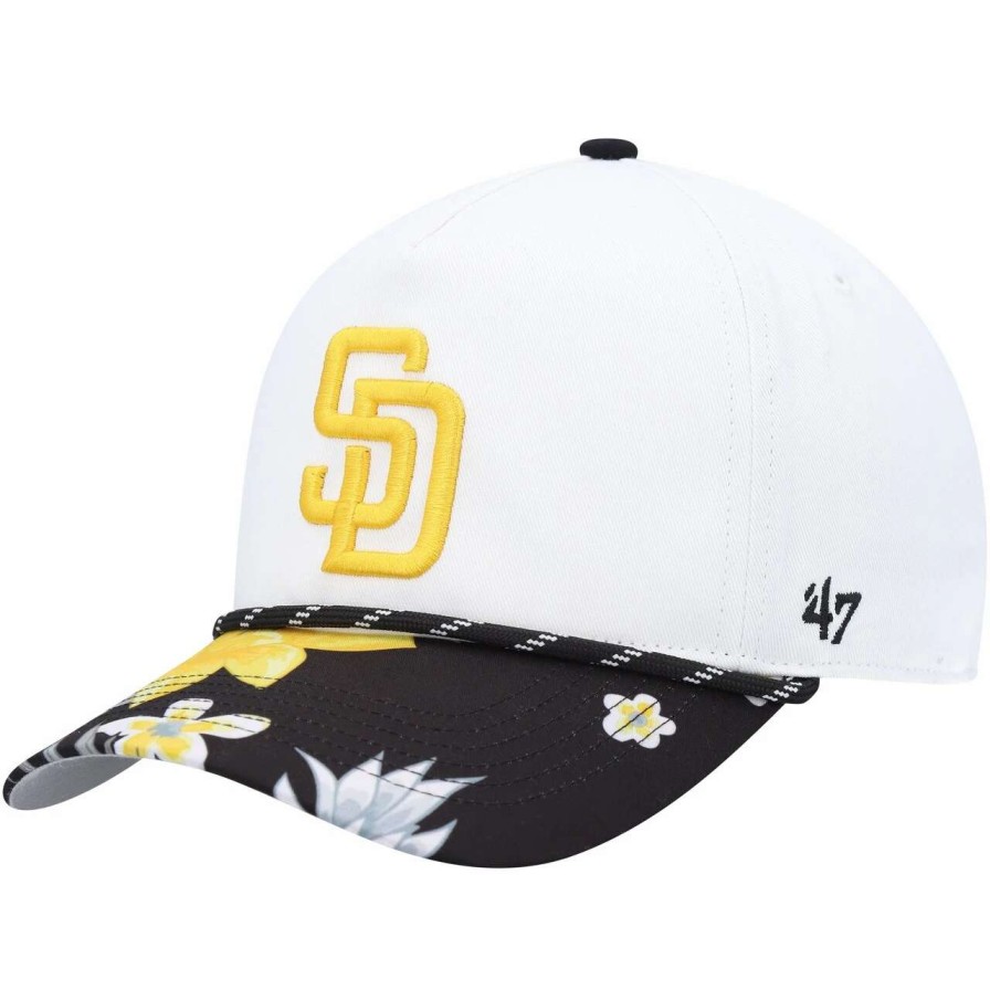 San Diego Padres Caps * | Men'S San Diego Padres '47 White Dark Tropic Hitch Snapback Hat