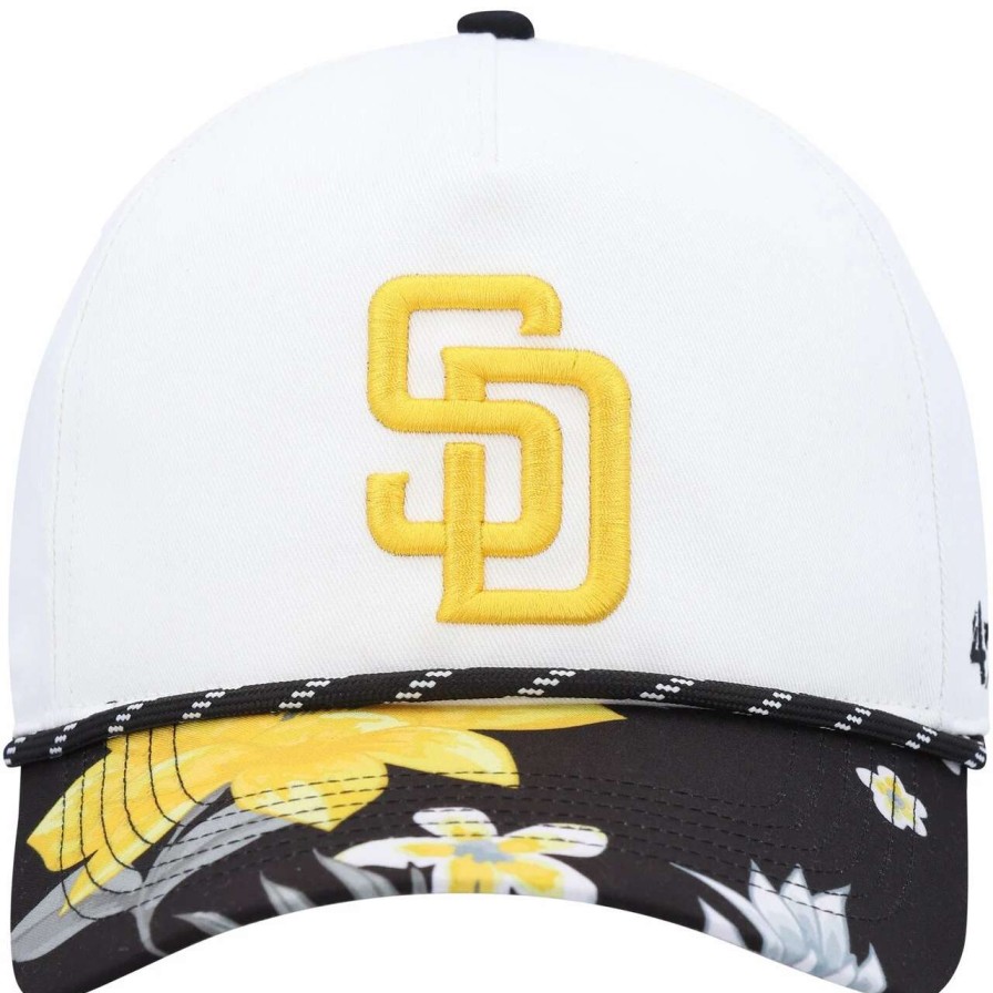 San Diego Padres Caps * | Men'S San Diego Padres '47 White Dark Tropic Hitch Snapback Hat