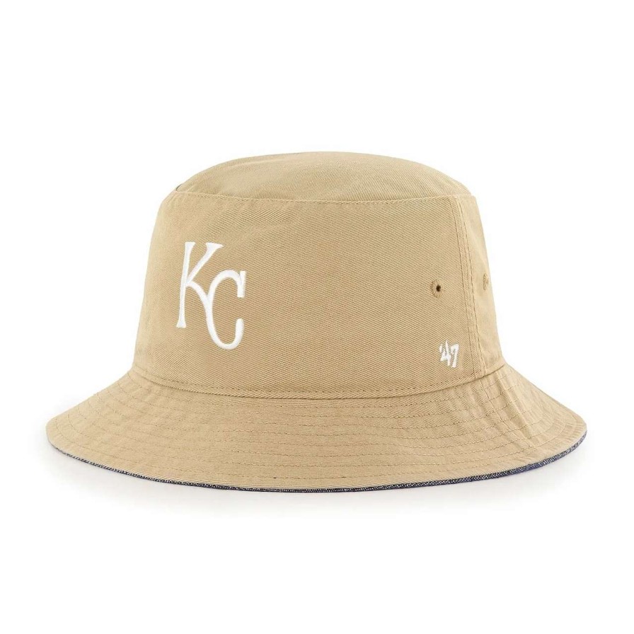 Kansas City Royals Caps * | Men'S Kansas City Royals '47 Khaki Chambray Ballpark Bucket Hat