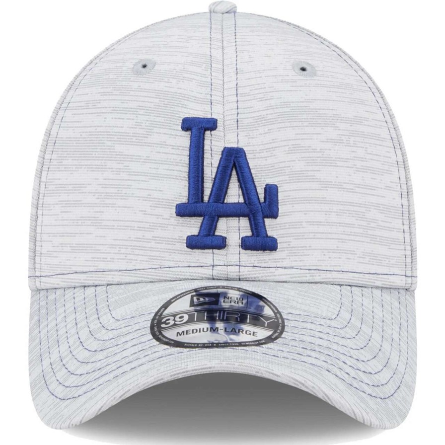 Los Angeles Dodgers Caps * | Men'S Los Angeles Dodgers New Era Gray Speed 39Thirty Flex Hat