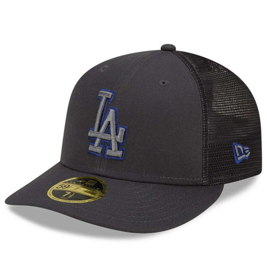 Los Angeles Dodgers Caps * | Men'S Los Angeles Dodgers New Era Graphite 2022 Batting Practice Low Profile 59Fifty Fitted Hat