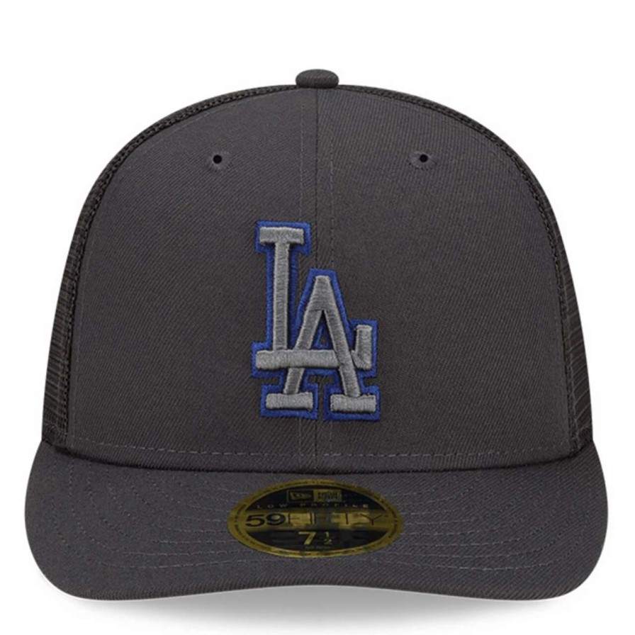 Los Angeles Dodgers Caps * | Men'S Los Angeles Dodgers New Era Graphite 2022 Batting Practice Low Profile 59Fifty Fitted Hat