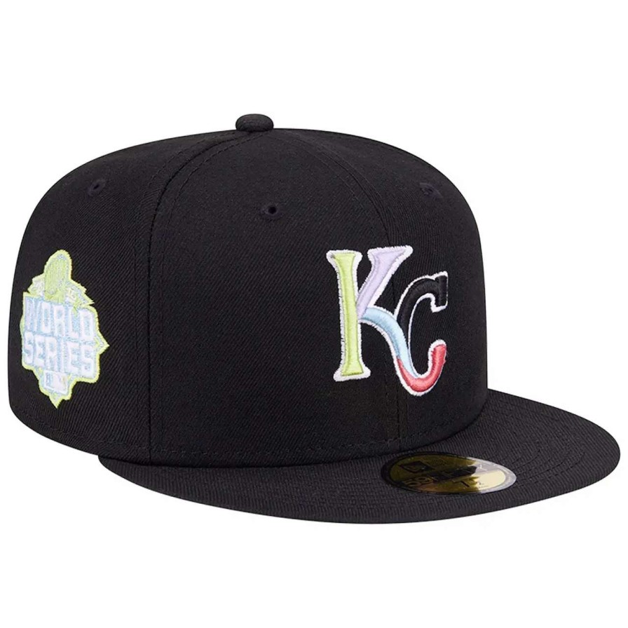 Kansas City Royals Caps * | Men'S Kansas City Royals New Era Black Multi-Color Pack 59Fifty Fitted Hat