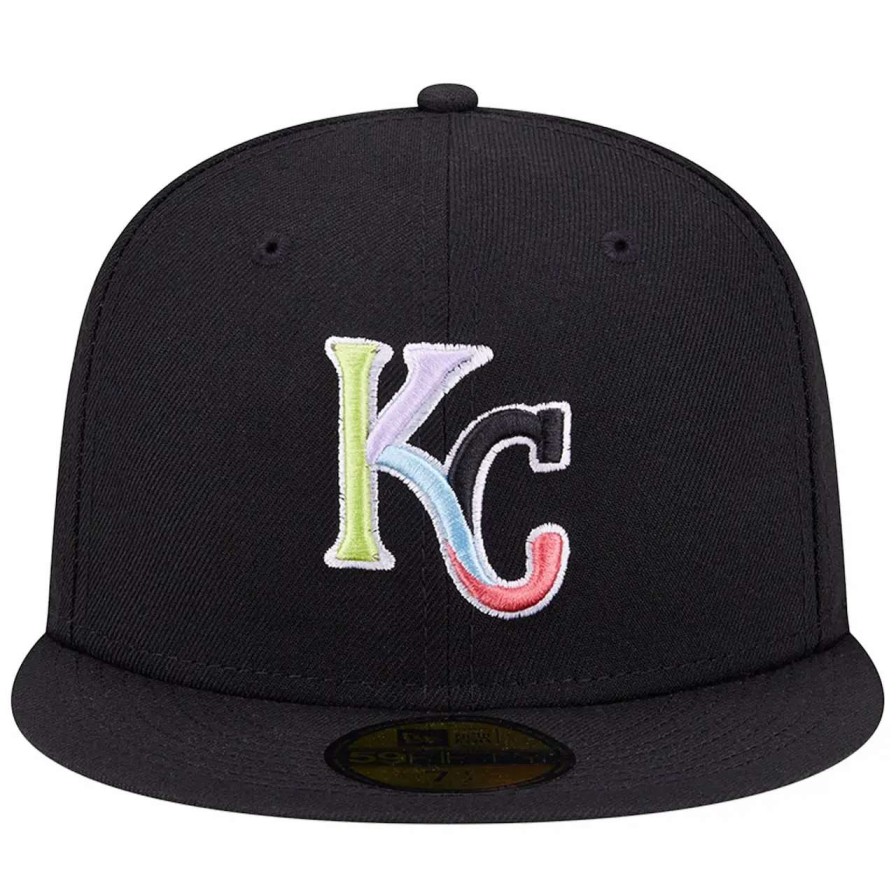 Kansas City Royals Caps * | Men'S Kansas City Royals New Era Black Multi-Color Pack 59Fifty Fitted Hat