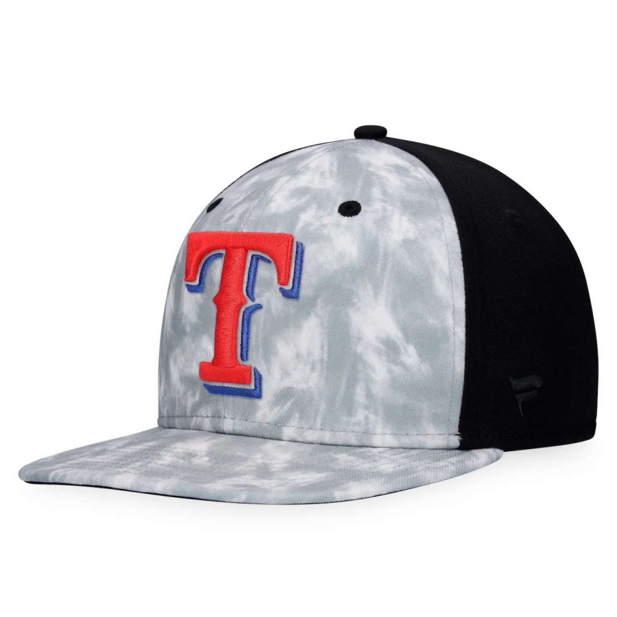 Texas Rangers Caps * | Men'S Texas Rangers Majestic Gray Smoke Dye Snapback Hat