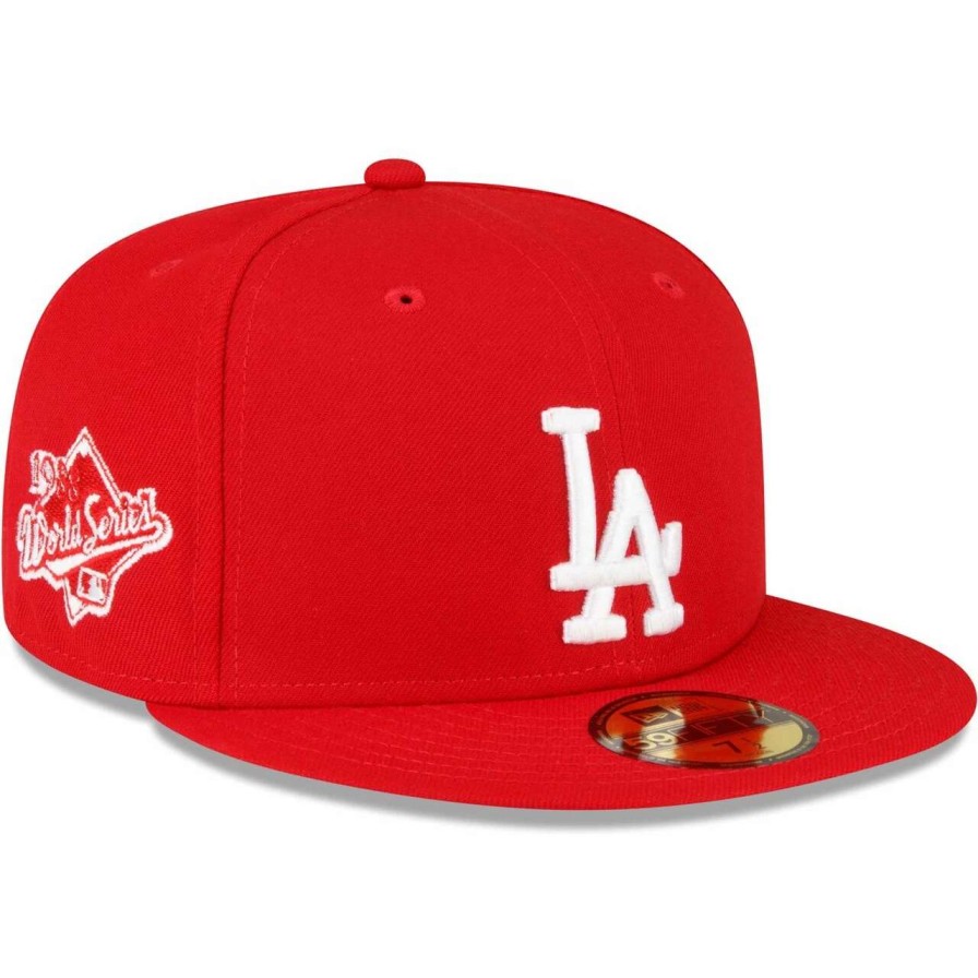 Los Angeles Dodgers Caps * | Men'S Los Angeles Dodgers New Era Red Sidepatch 59Fifty Fitted Hat