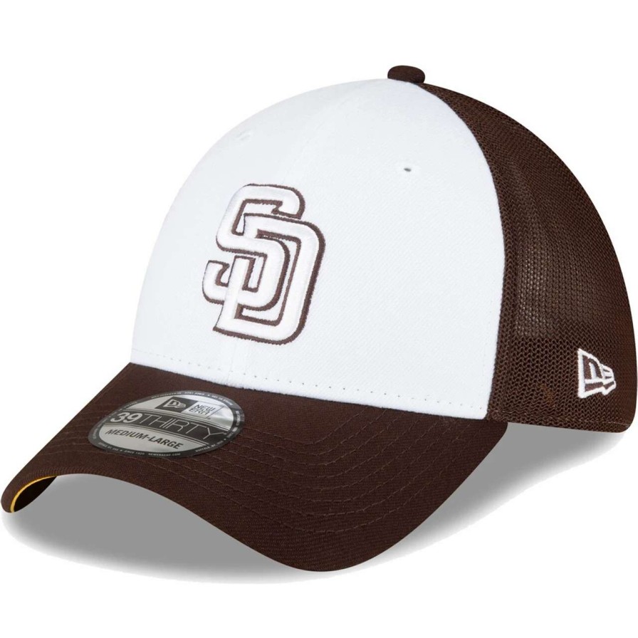 San Diego Padres Caps * | Men'S San Diego Padres New Era Brown/White 2023 On-Field Batting Practice 39Thirty Flex Hat