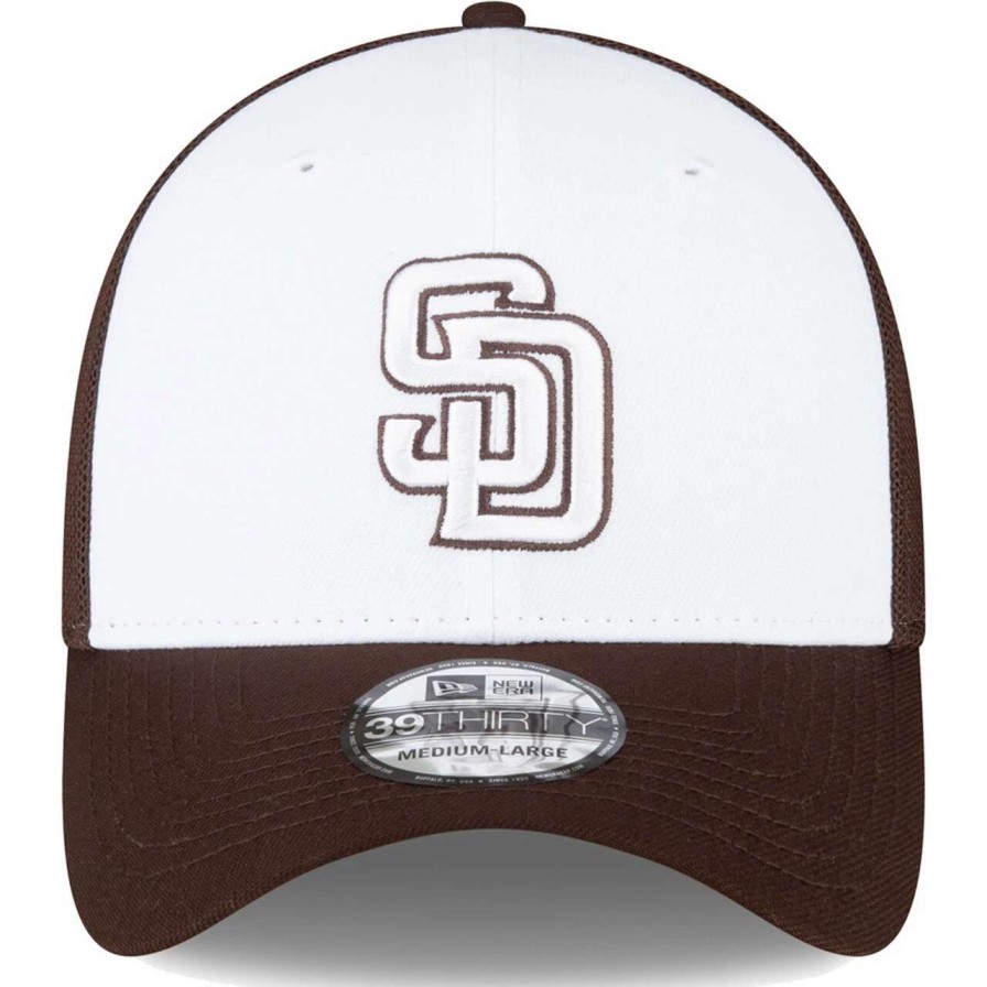 San Diego Padres Caps * | Men'S San Diego Padres New Era Brown/White 2023 On-Field Batting Practice 39Thirty Flex Hat