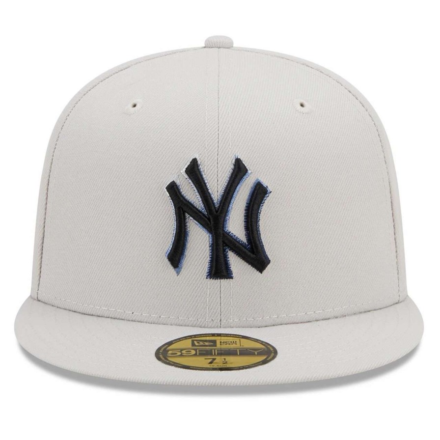 New York Yankees Caps * | Men'S New York Yankees New Era Khaki Stone Dim Undervisor 59Fifty Fitted Hat