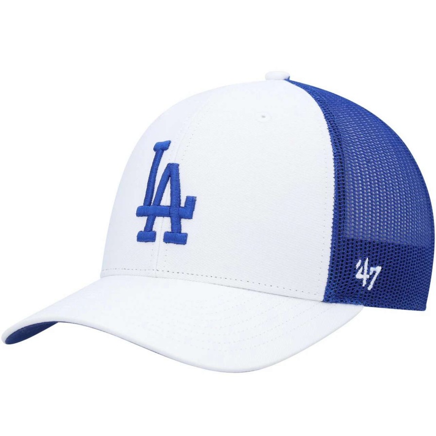 Los Angeles Dodgers Caps * | Men'S Los Angeles Dodgers '47 White Secondary Trucker Snapback Hat