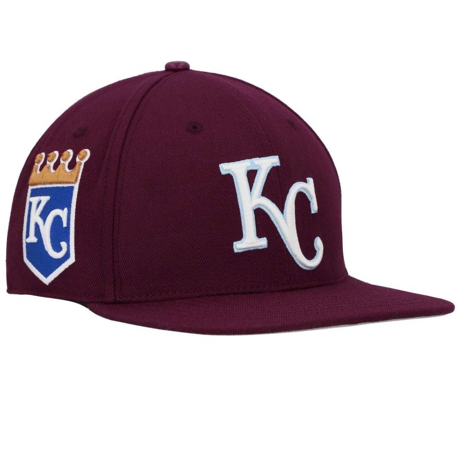 Kansas City Royals Caps * | Men'S Kansas City Royals Pro Standard Burgundy Wine Snapback Hat