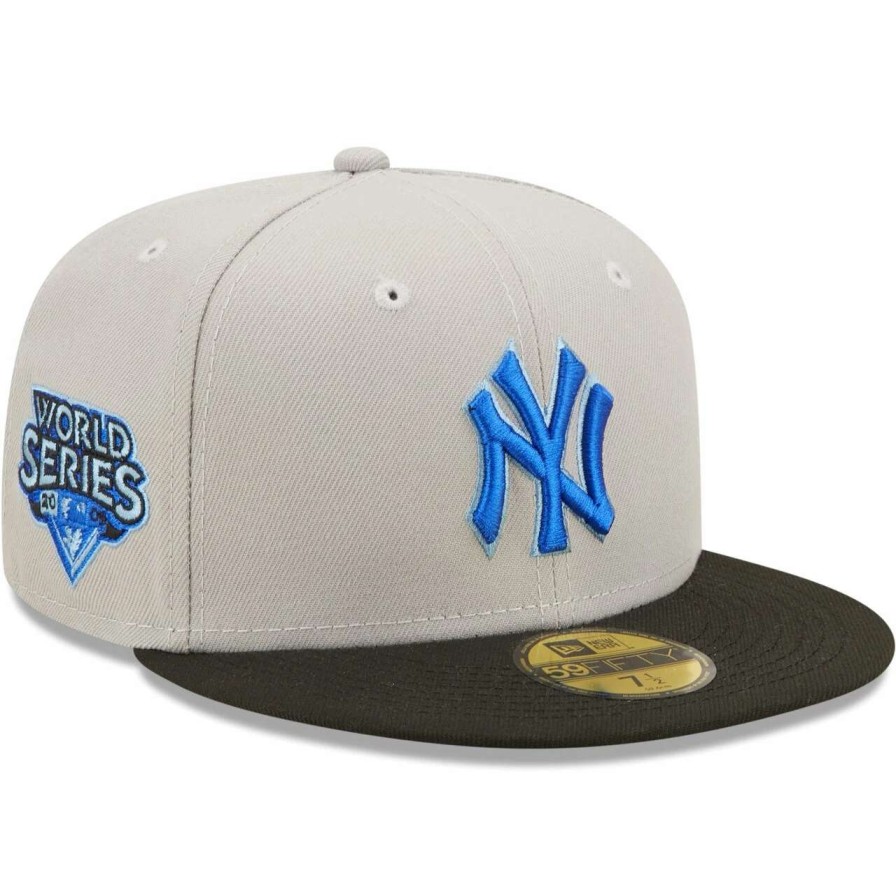 New York Yankees Caps * | Men'S New York Yankees New Era Gray/Black 2009 World Series Undervisor 59Fifty Fitted Hat