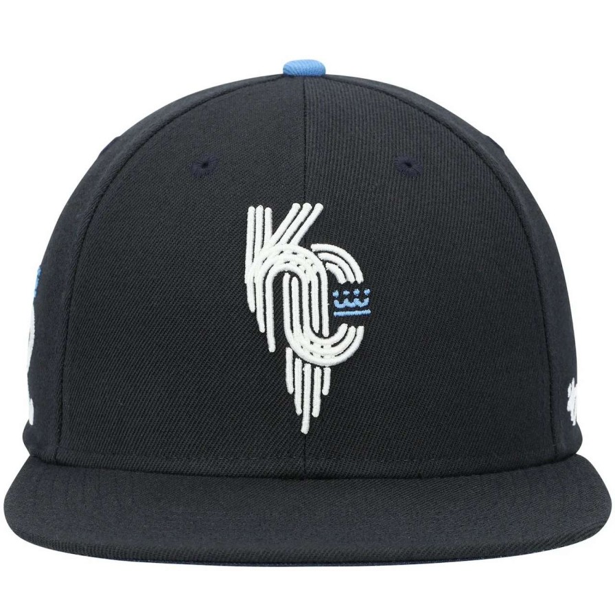 Kansas City Royals Caps * | Men'S Kansas City Royals '47 Navy 2021 City Connect Captain Snapback Hat