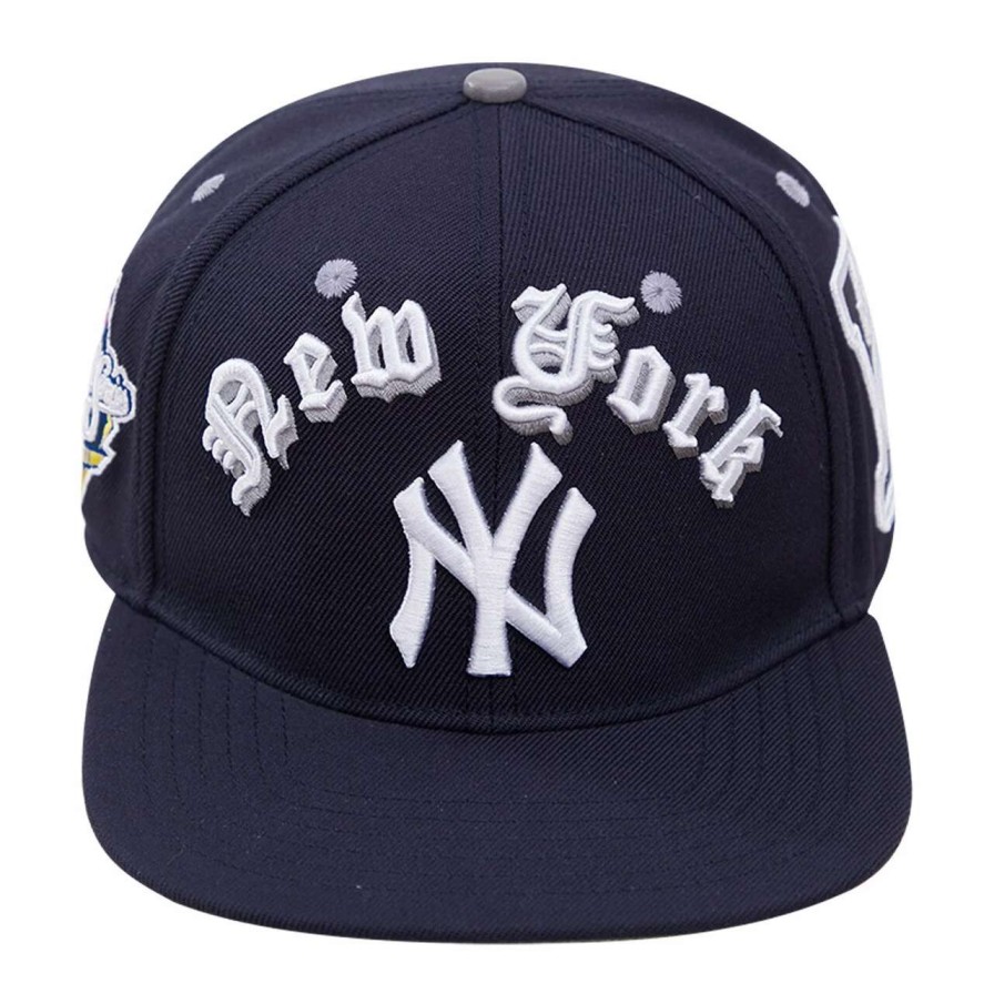 New York Yankees Caps * | Men'S New York Yankees Pro Standard Navy 1999 World Series Old English Snapback Hat