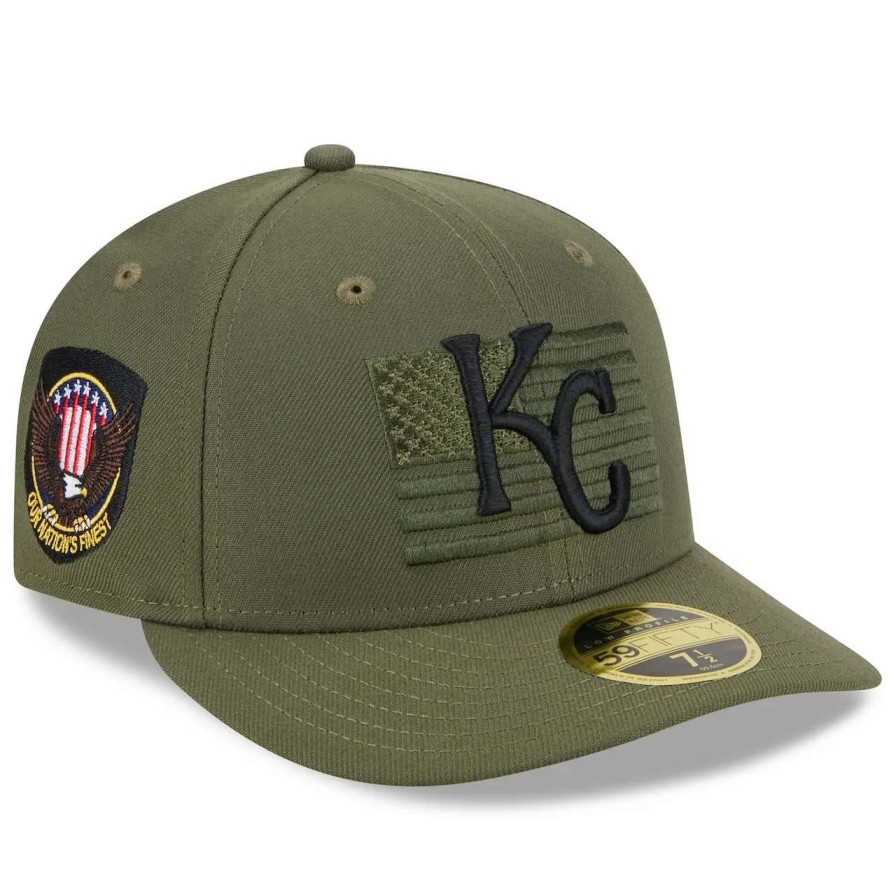 Kansas City Royals Caps * | Men'S Kansas City Royals New Era Green 2023 Armed Forces Day Low Profile 59Fifty Fitted Hat