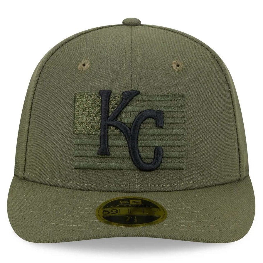 Kansas City Royals Caps * | Men'S Kansas City Royals New Era Green 2023 Armed Forces Day Low Profile 59Fifty Fitted Hat