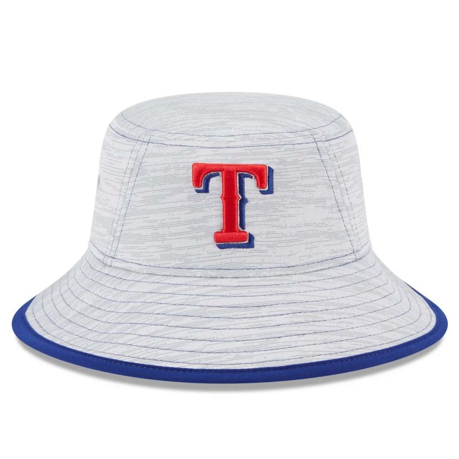 Texas Rangers Caps * | Men'S Texas Rangers New Era Gray Game Bucket Hat