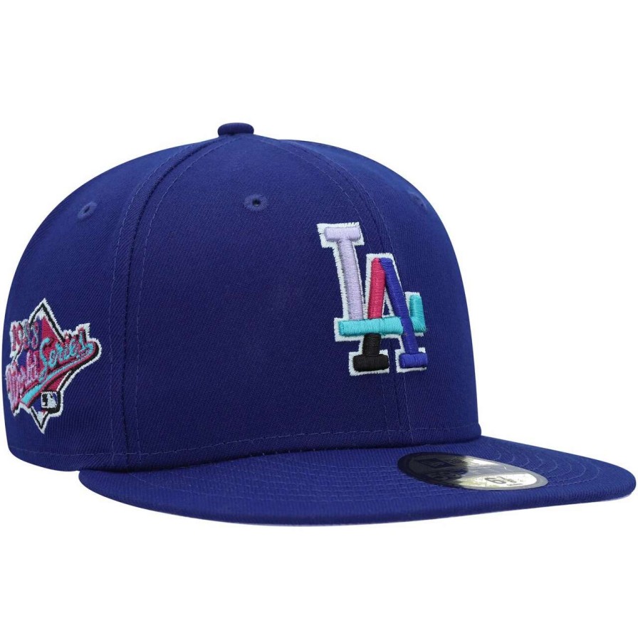 Los Angeles Dodgers Caps * | Men'S Los Angeles Dodgers New Era Royal 1988 World Series Polar Lights 59Fifty Fitted Hat