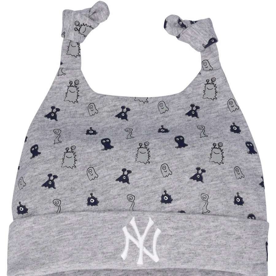 New York Yankees Caps * | Infant New York Yankees New Era Heather Gray Critter Cuffed Knit Hat