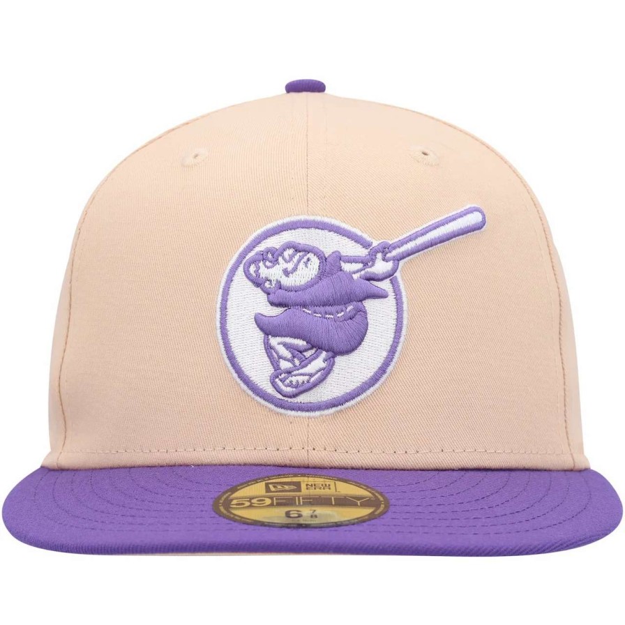 San Diego Padres Caps * | Men'S San Diego Padres New Era Orange/Purple 1998 World Series Side Patch 59Fifty Fitted Hat