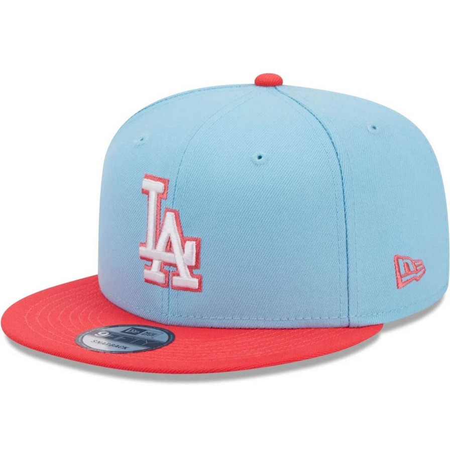 Los Angeles Dodgers Caps * | Men'S Los Angeles Dodgers New Era Light Blue/Red Spring Basic Two-Tone 9Fifty Snapback Hat