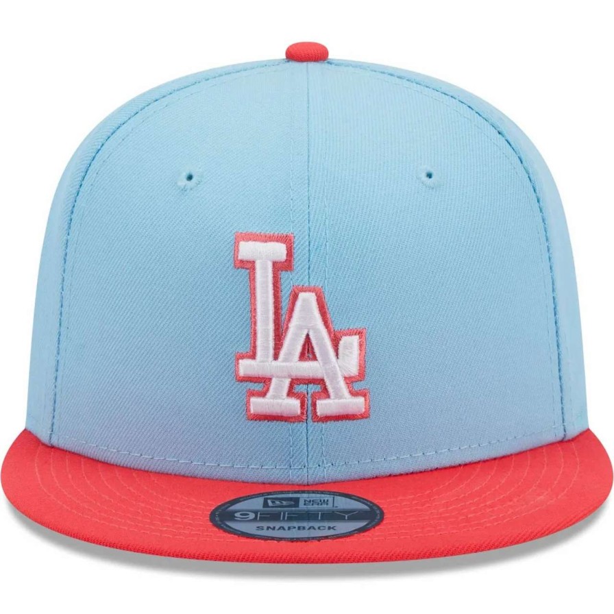 Los Angeles Dodgers Caps * | Men'S Los Angeles Dodgers New Era Light Blue/Red Spring Basic Two-Tone 9Fifty Snapback Hat