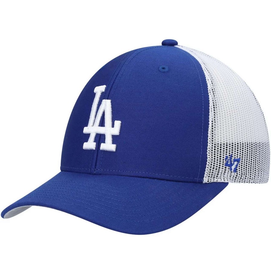 Los Angeles Dodgers Caps * | Men'S '47 Royal/White Los Angeles Dodgers Primary Logo Trucker Snapback Hat