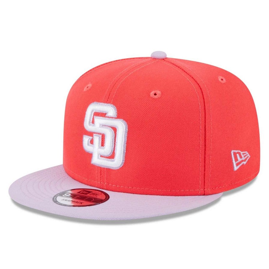 San Diego Padres Caps * | Men'S San Diego Padres New Era Red/Purple Spring Basic Two-Tone 9Fifty Snapback Hat