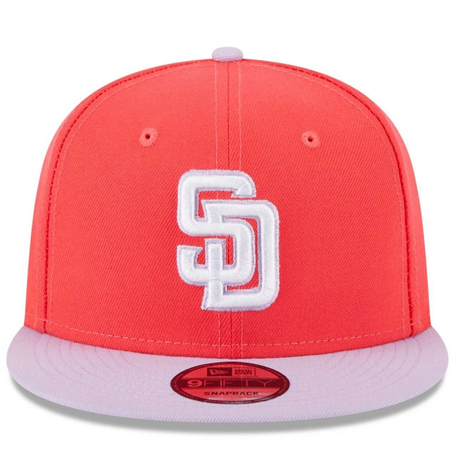 San Diego Padres Caps * | Men'S San Diego Padres New Era Red/Purple Spring Basic Two-Tone 9Fifty Snapback Hat