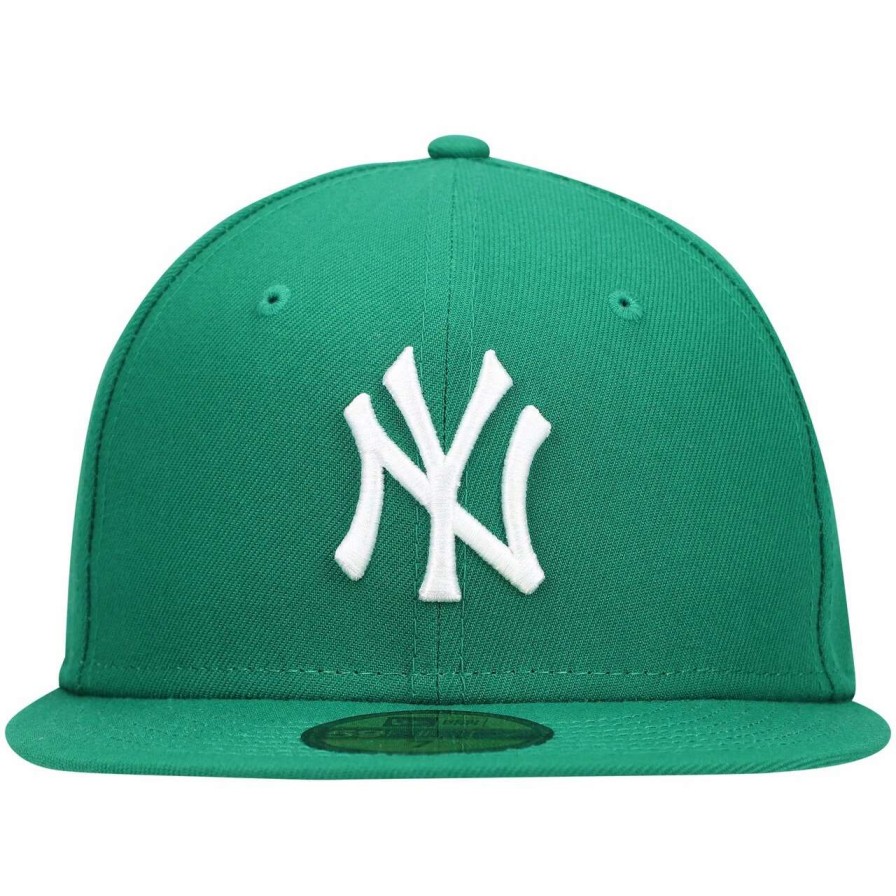 New York Yankees Caps * | Men'S New York Yankees New Era Kelly Green White Logo 59Fifty Fitted Hat