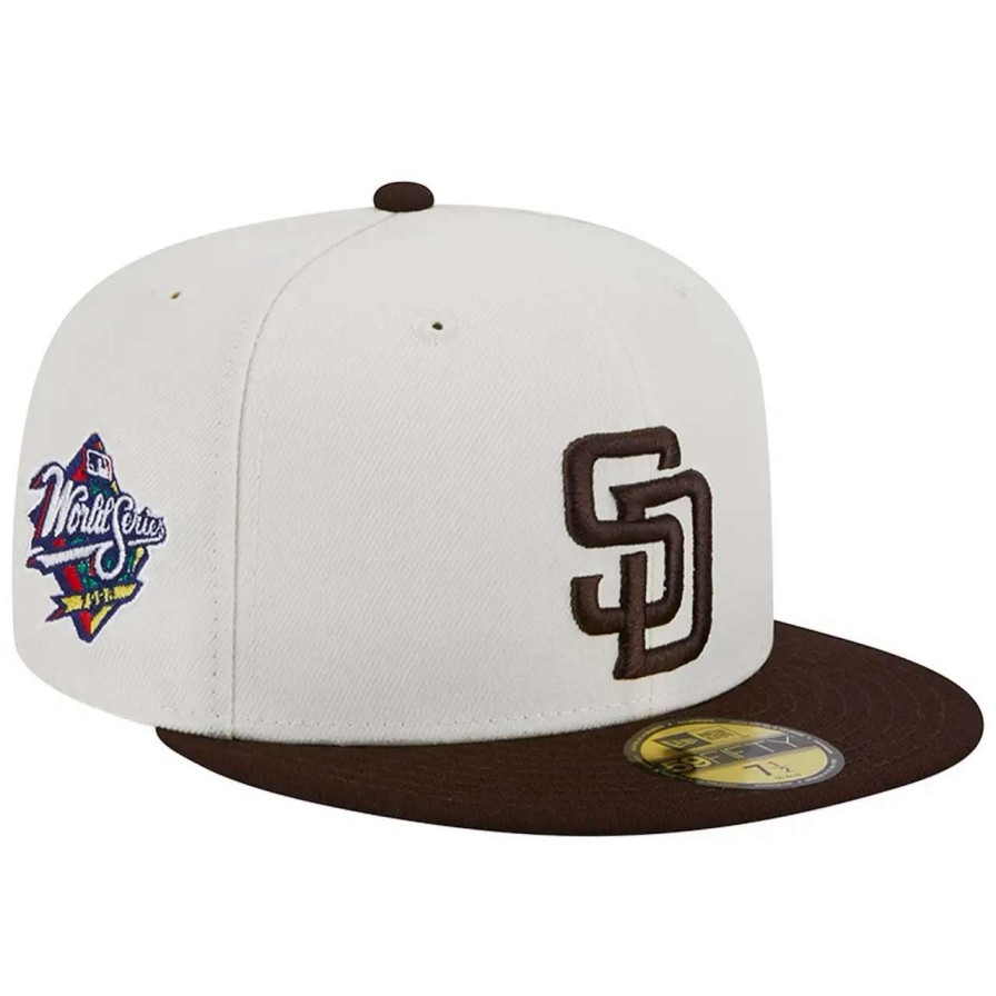 San Diego Padres Caps * | Men'S San Diego Padres New Era Stone/Brown Retro 59Fifty Fitted Hat