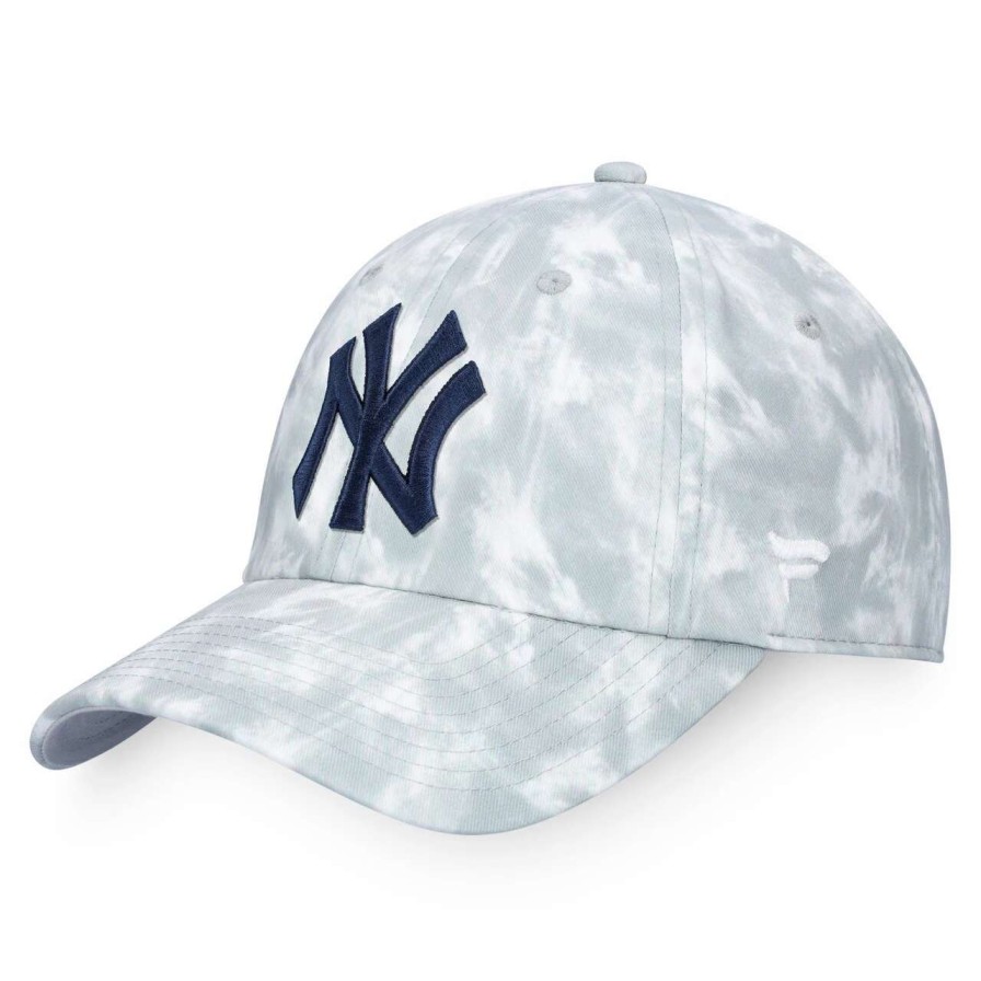 New York Yankees Caps * | Women'S New York Yankees Majestic Gray Smoke-Dye Adjustable Hat