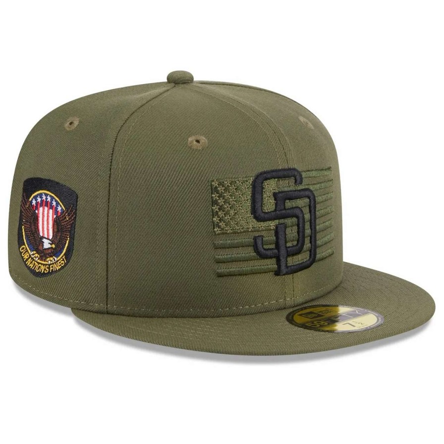 San Diego Padres Caps * | Men'S San Diego Padres New Era Green 2023 Armed Forces Day On-Field 59Fifty Fitted Hat