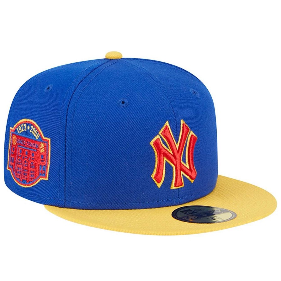 New York Yankees Caps * | Men'S New York Yankees New Era Royal/Yellow Empire 59Fifty Fitted Hat