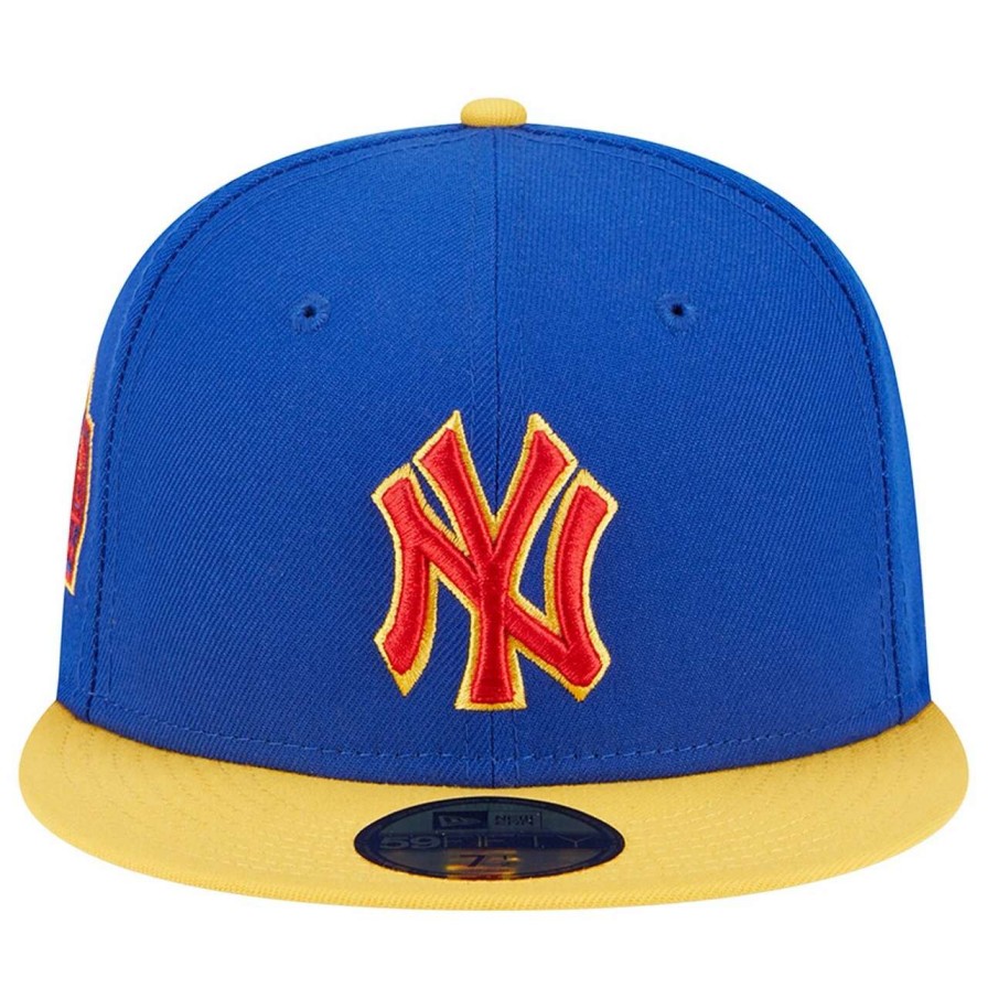 New York Yankees Caps * | Men'S New York Yankees New Era Royal/Yellow Empire 59Fifty Fitted Hat